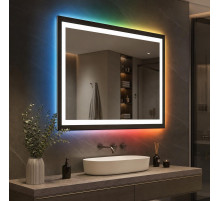 Зеркало в ванную комнату с цветной подсветкой Эльваро RGB 120х120 см