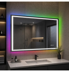Зеркало в ванную с цветной подсветкой Гравена RGB 120х80 см