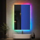 Зеркало с цветной RGB подсветкой для ванной Мериван Слим 60х80 см