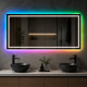 Зеркало в ванную комнату с цветной подсветкой Гравена RGB 110х60 см