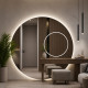 Круглое большое зеркало с подсветкой окружности Лаверса 180 см