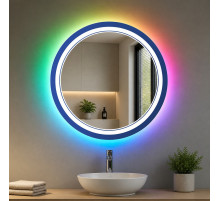 Зеркало с цветной RGB подсветкой для ванной комнаты Мелвена 60 см