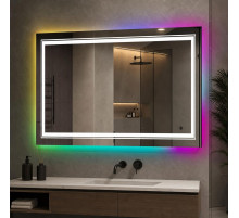 Зеркало в ванную комнату с цветной подсветкой Гравена RGB 120х70 см