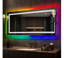 Зеркало в ванную комнату с цветной подсветкой Гравена RGB 170х70 см