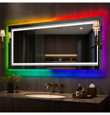 Зеркало в ванную комнату с цветной подсветкой Гравена RGB 170х70 см