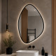 Овальное зеркало в ванную комнату с черной окантовкой и подсветкой Норелли Блэк