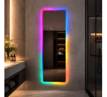 Зеркало с цветной RGB подсветкой для ванной комнаты Ористана 50х170 см