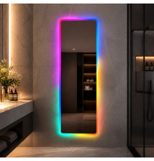 Зеркало с цветной RGB подсветкой для ванной комнаты Ористана 50х170 см