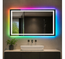 Зеркало в ванную с цветной подсветкой Гравена RGB 120х60 см