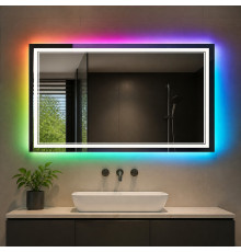 Зеркало в ванную с цветной подсветкой Гравена RGB 120х60 см