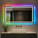 Зеркало в ванную с цветной подсветкой Гравена RGB 120х60 см