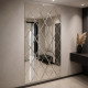 Зеркальное панно в форме ромбов в прихожую