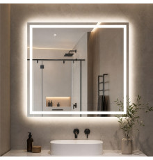 Зеркало в ванную комнату с LED подсветкой Эльваро 90x90 см