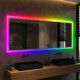 Зеркало с цветной RGB подсветкой для ванной комнаты Маревия 200х70 см