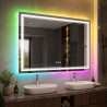 Зеркало в ванную с цветной подсветкой Гравена RGB 140х90 см