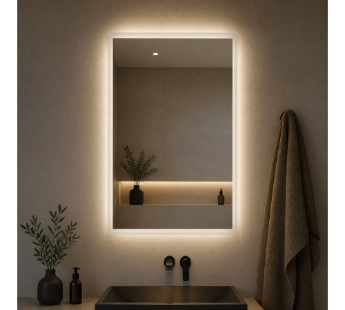 Зеркало в ванную комнату с подсветкой Ористана 60х100 см