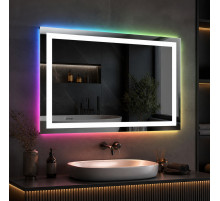 Зеркало в ванную комнату с цветной подсветкой Эльваро RGB 100х70 см