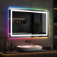 Зеркало в ванную комнату с цветной подсветкой Эльваро RGB 100х70 см