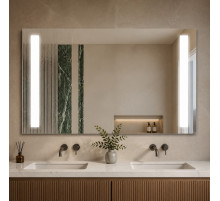 Зеркало в ванную с подсветкой по бокам Кавеланта 135х80 см