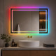 Зеркало в ванную с цветной подсветкой Эльваро RGB 120х80 см