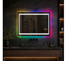 Зеркало в ванную комнату с цветной подсветкой Гравена RGB 85х60 см