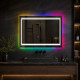 Зеркало в ванную комнату с цветной подсветкой Гравена RGB 85х60 см