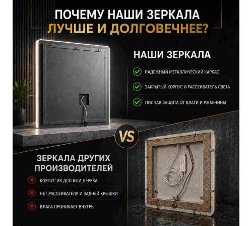 Зеркало в нишу для прихожей Ровелия