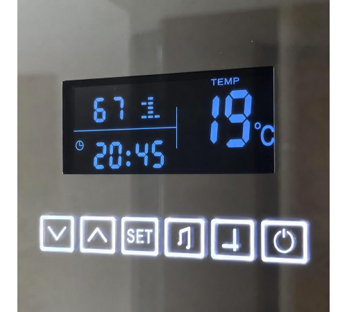 Настенное ростовое зеркало с LED подсветкой буквой 